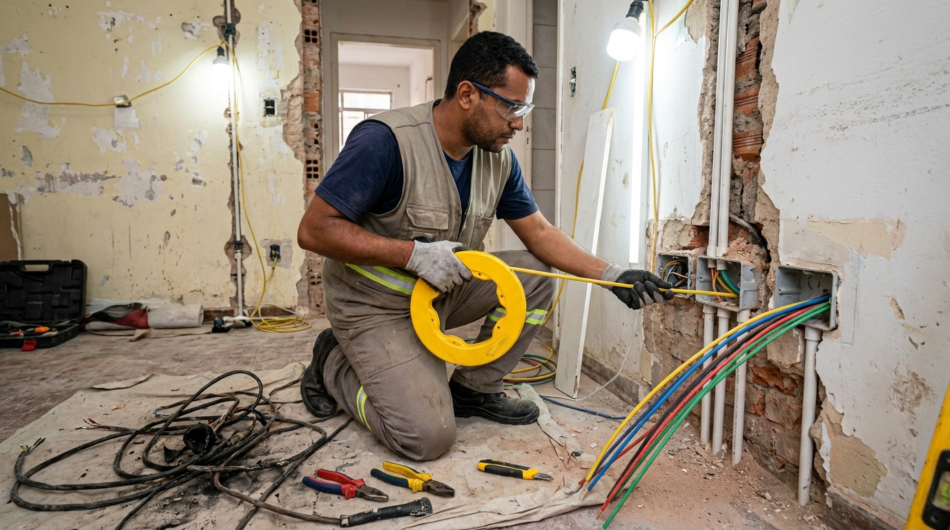 Troca de fiacao eletrica profissional em Passo Fundo‑RS